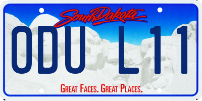 SD license plate 0DUL11