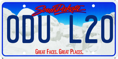 SD license plate 0DUL20