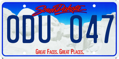 SD license plate 0DUO47
