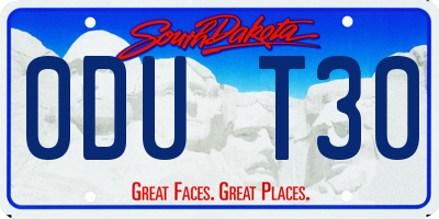 SD license plate 0DUT30