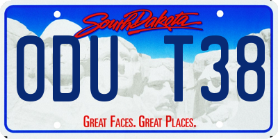 SD license plate 0DUT38