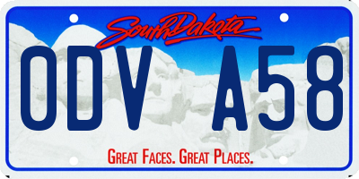 SD license plate 0DVA58