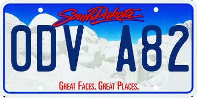 SD license plate 0DVA82