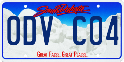 SD license plate 0DVC04