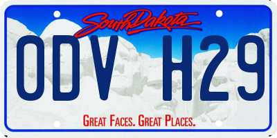 SD license plate 0DVH29