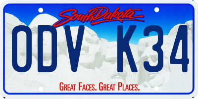 SD license plate 0DVK34