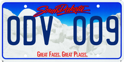 SD license plate 0DVO09