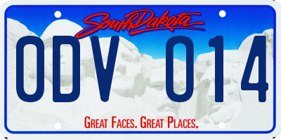 SD license plate 0DVO14