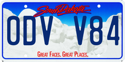 SD license plate 0DVV84
