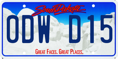 SD license plate 0DWD15