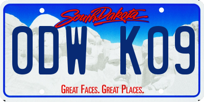SD license plate 0DWK09