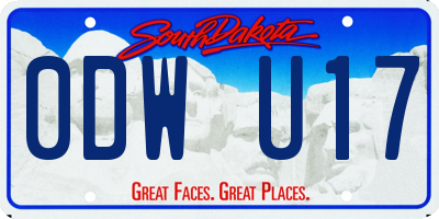 SD license plate 0DWU17
