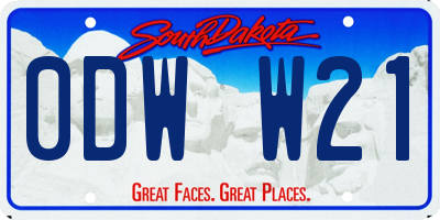 SD license plate 0DWW21