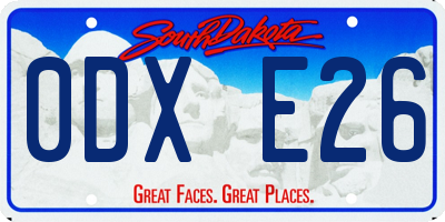 SD license plate 0DXE26