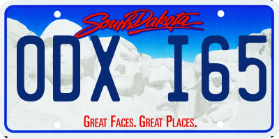 SD license plate 0DXI65