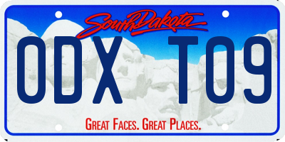 SD license plate 0DXT09