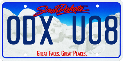 SD license plate 0DXU08