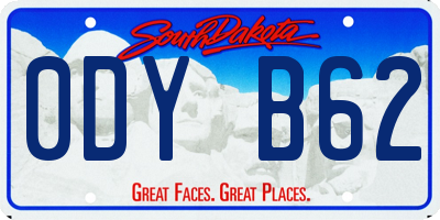 SD license plate 0DYB62