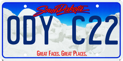 SD license plate 0DYC22