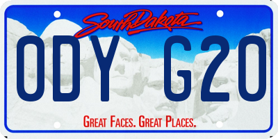 SD license plate 0DYG20
