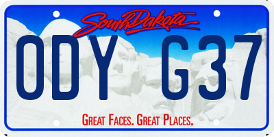 SD license plate 0DYG37
