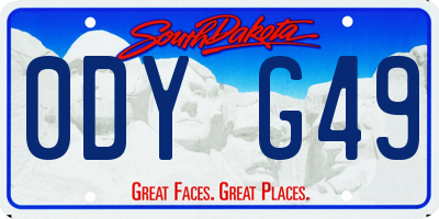 SD license plate 0DYG49