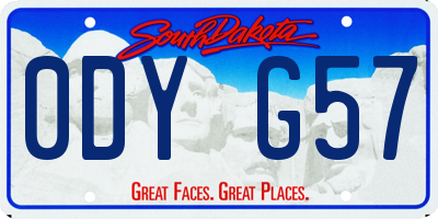 SD license plate 0DYG57