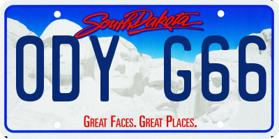 SD license plate 0DYG66
