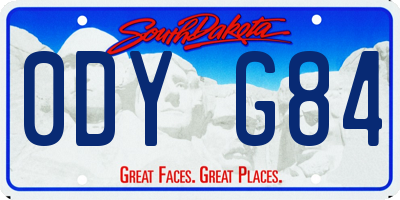 SD license plate 0DYG84