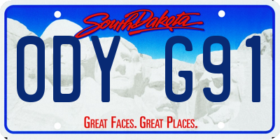 SD license plate 0DYG91
