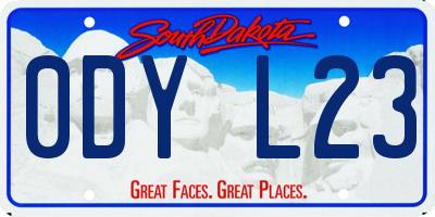 SD license plate 0DYL23