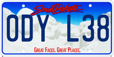SD license plate 0DYL38