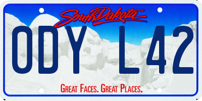 SD license plate 0DYL42