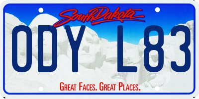 SD license plate 0DYL83