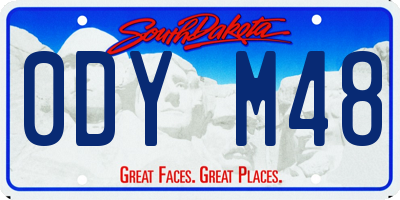 SD license plate 0DYM48