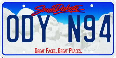 SD license plate 0DYN94