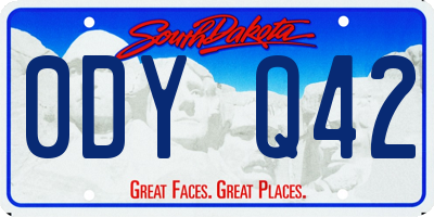 SD license plate 0DYQ42