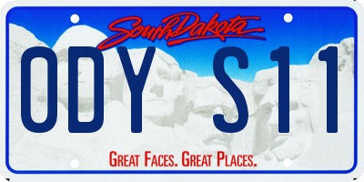 SD license plate 0DYS11