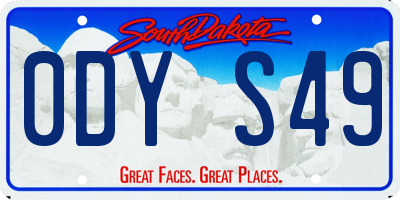 SD license plate 0DYS49