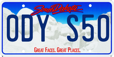 SD license plate 0DYS50