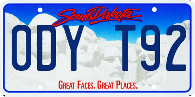 SD license plate 0DYT92