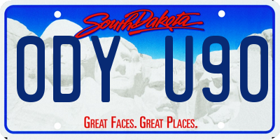 SD license plate 0DYU90