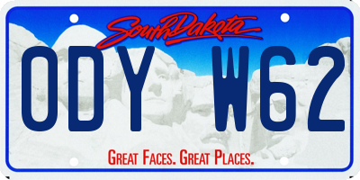 SD license plate 0DYW62