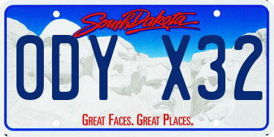 SD license plate 0DYX32