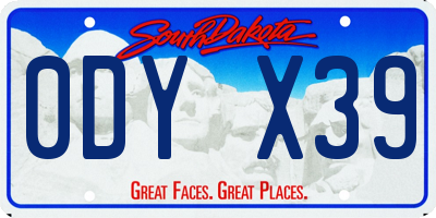 SD license plate 0DYX39