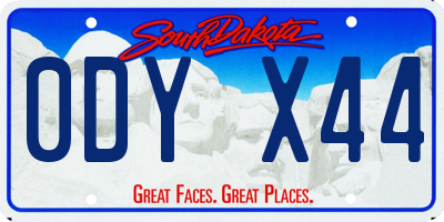 SD license plate 0DYX44