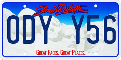 SD license plate 0DYY56