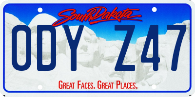 SD license plate 0DYZ47