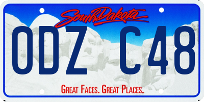 SD license plate 0DZC48