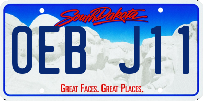 SD license plate 0EBJ11